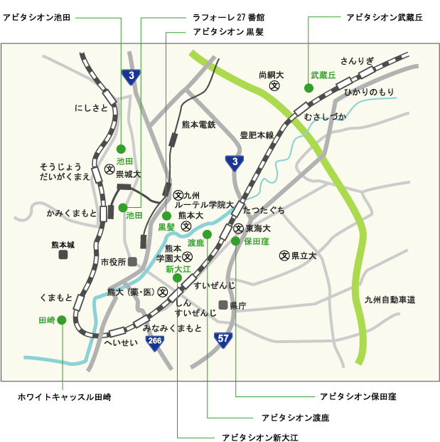熊本の物件地図